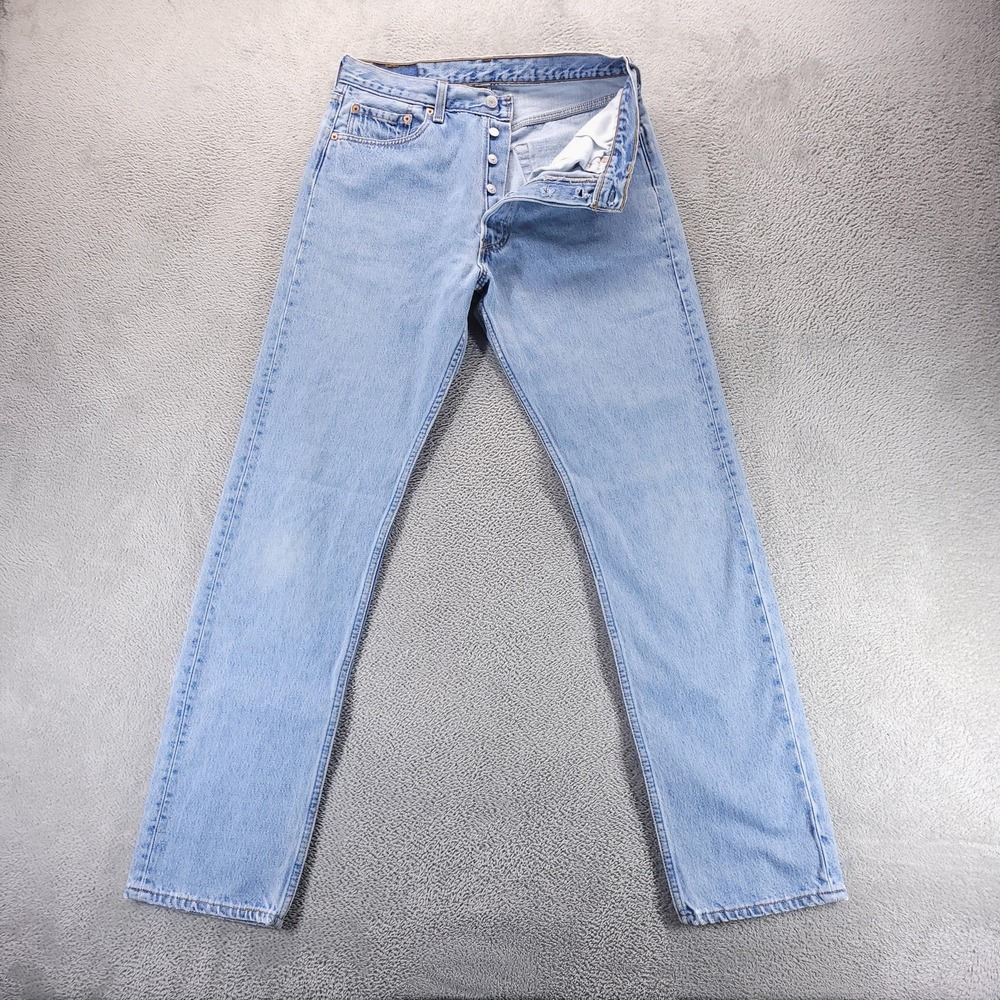 VTG Levis 501 Jeans Womens 33 Blue Straight Button Fly Made in USA 90s